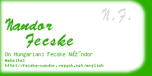 nandor fecske business card